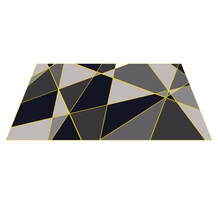 Vinyl Teppich geometrisch graue dreieckslinien - TenStickers