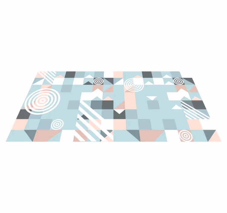Vinyl Teppich geometrisch abstraktes motiv - TenStickers