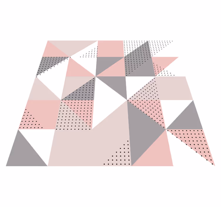Vinyl Teppich geometrisch dreieckige farbsegmente - TenStickers