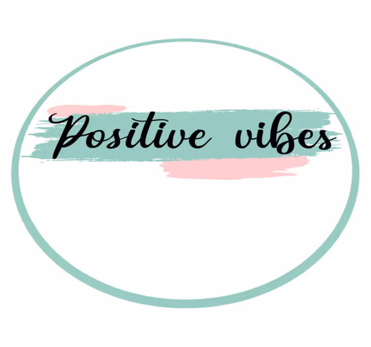 Vinyl Teppich Text positive schwingungen - TenStickers