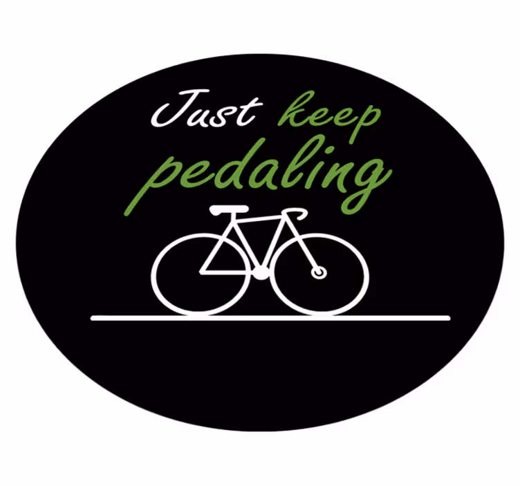 Vinyl Teppich Text weiter in die pedale treten - TenStickers