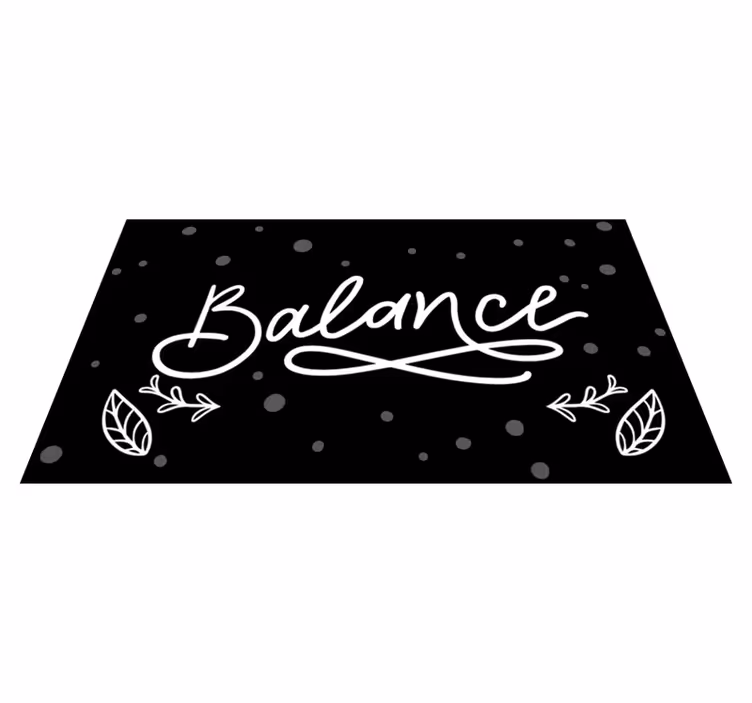 Vinyl Teppich Text balance-design - TenStickers