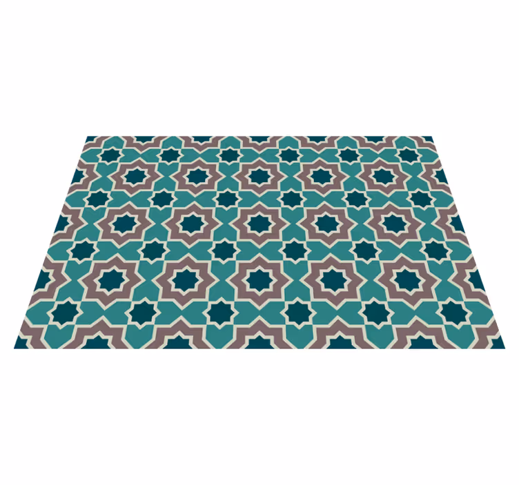 Vinyl teppich mosaik mit gemustertem sternmotiv - TenStickers