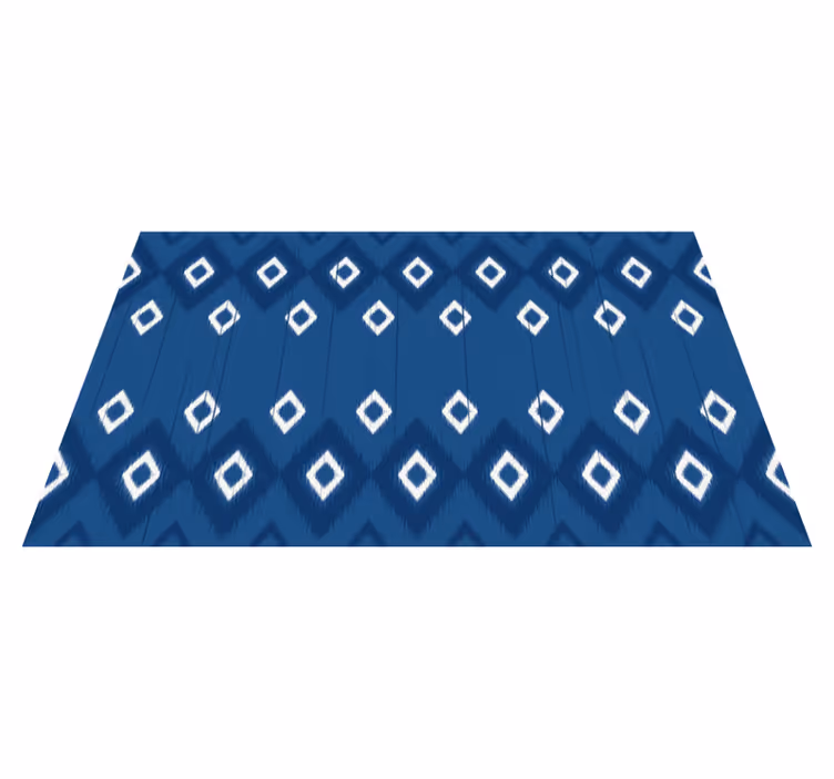 Vinyl Teppich geometrisch marineblaue diamanten - TenStickers