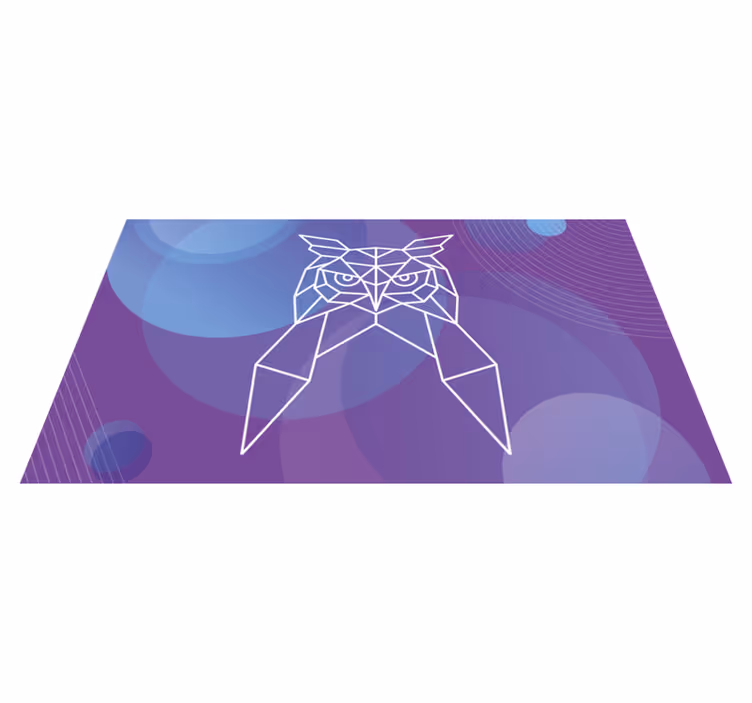 Vinyl Teppich Tiere geometrische eulenkunst - TenStickers