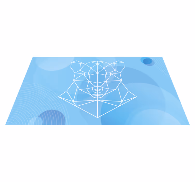 Vinyl Teppich Tiere geometrischer bärenumriss - TenStickers