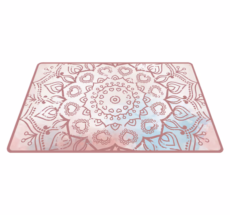 Vinylteppich Mandala Gezeichnete mandala pastellfarben - TenStickers
