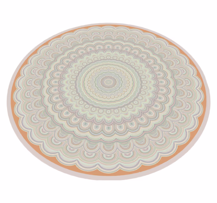 Vinylteppich Mandala Kreisförmiges beiges mandala - TenStickers