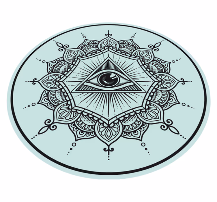 Vinyl Teppich Mandala allsehendes auge - TenStickers