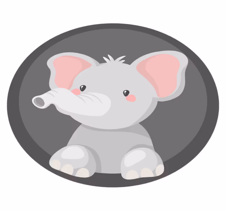 Vinyl Teppich Kinderzimmer rüssel eines elefantenbabys - TenStickers