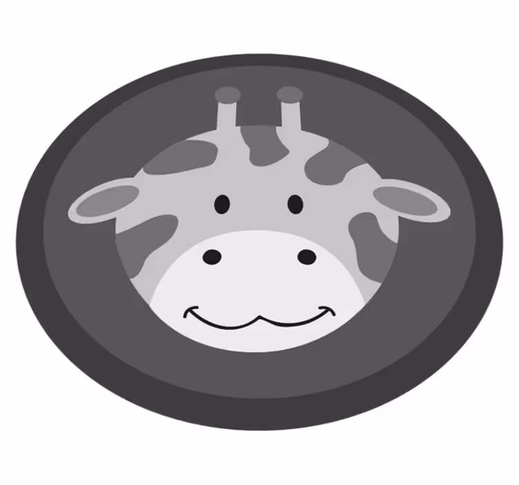 Vinyl Teppich Baby graue babygiraffe - TenStickers