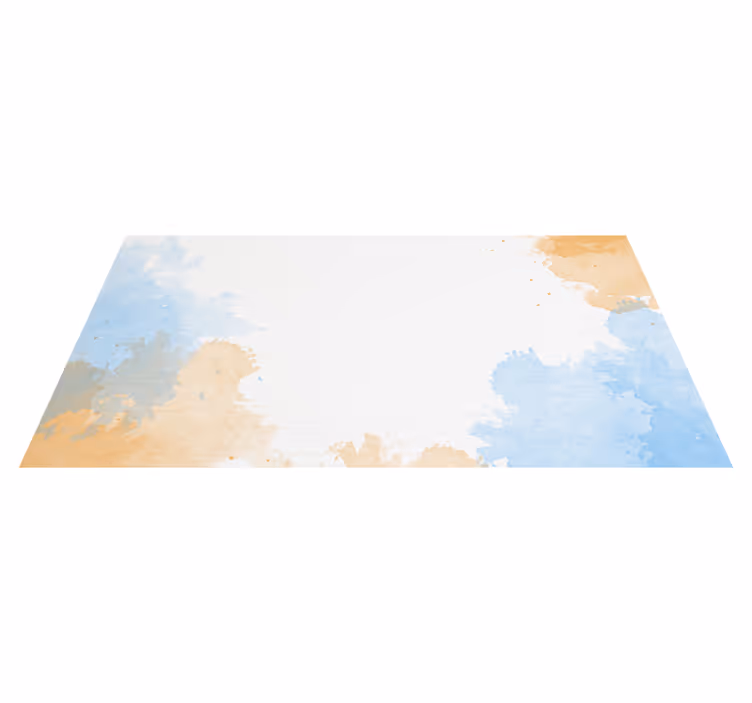 Vinyl Teppich Badezimmer sanfte aquarelltöne - TenStickers
