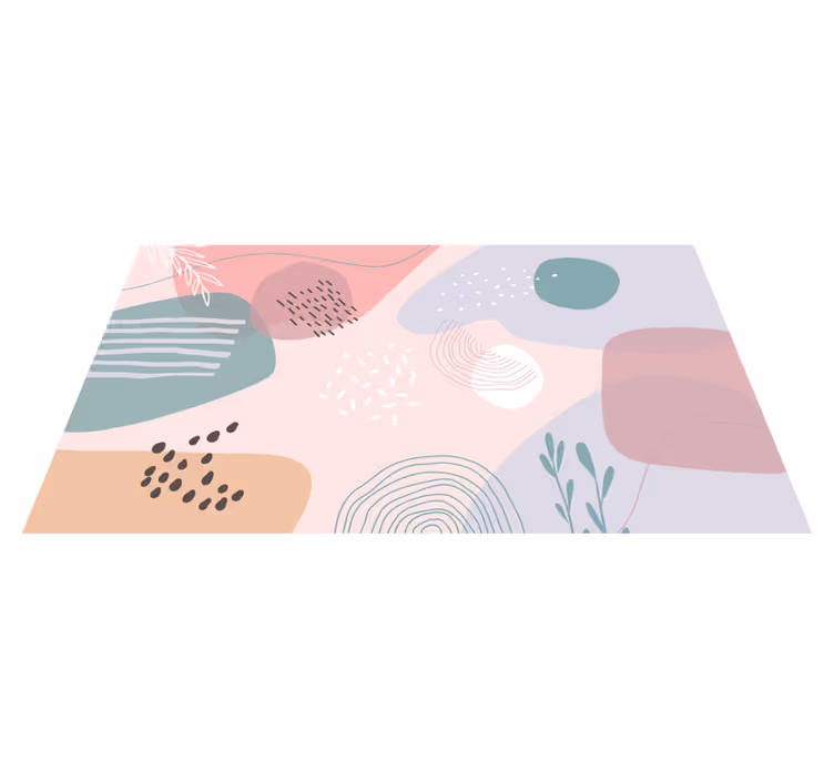 Vinyl Teppich modern abstrakte weiche formen - TenStickers