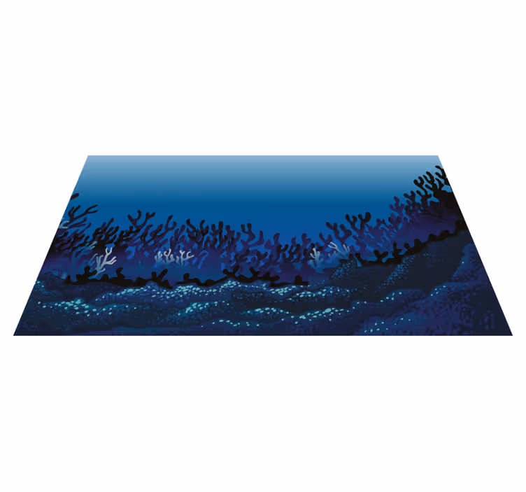 Vinyl teppich natur mit korallenriff-mustern - TenStickers