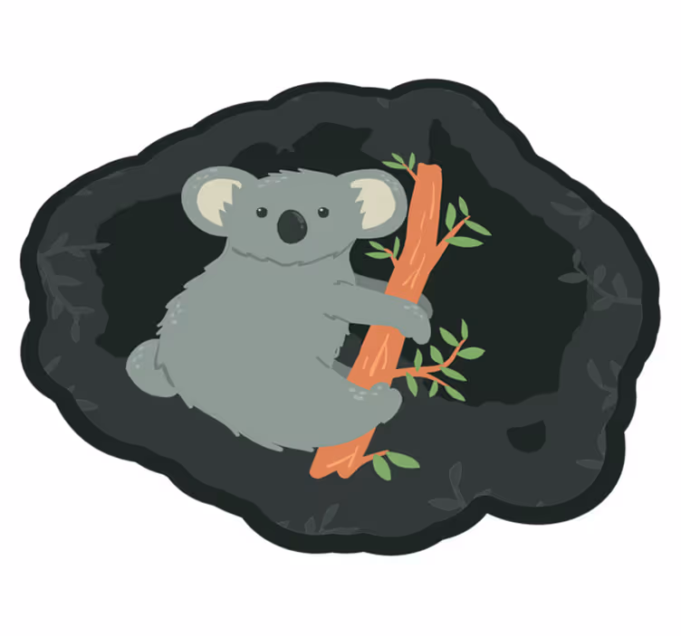 Vinyl Teppich Tiere süßer koala-anhänger - TenStickers