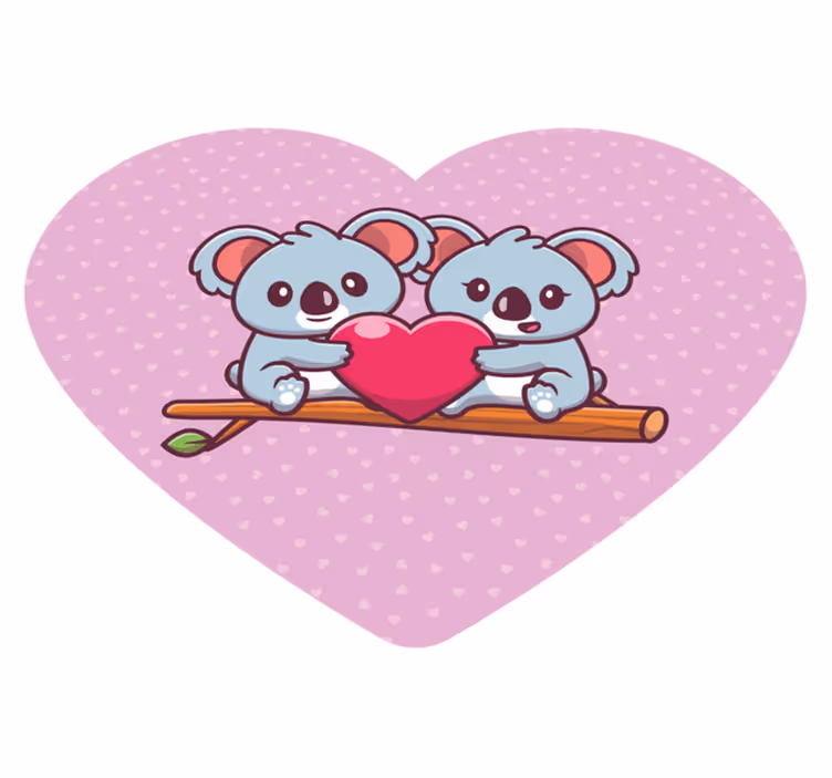 Vinyl teppich kinderzimmer mit süßen koalas - TenStickers