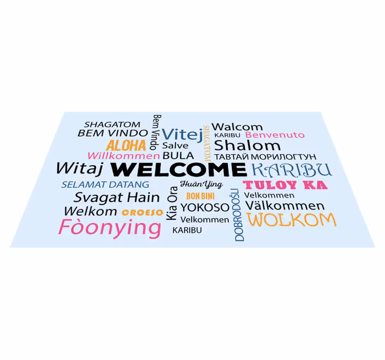 Vinyl Teppich Text willkommen an alle, aloha - TenStickers