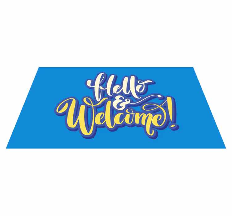 Vinyl Teppich Eingang hallo und herzlich willkommen - TenStickers