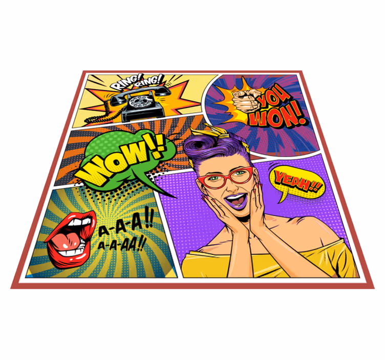 Vinyl Teppich kindlich pop-art-ausdrücke - TenStickers