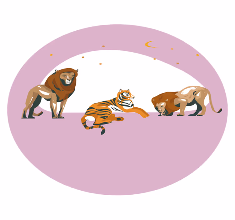 Vinyl Teppich Tiere safari wilde Kreaturen - TenStickers