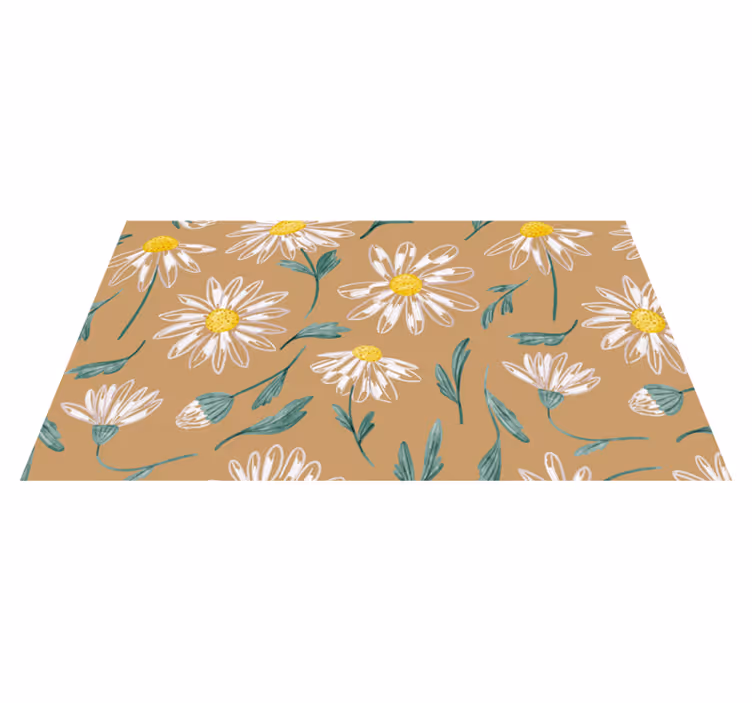Vinyl Teppich Blumen gänseblümchenblüten-motiv - TenStickers