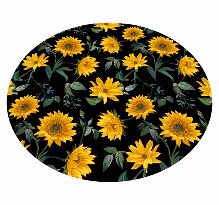 Vinyl Teppich Blumen sonnenblumen-blumenmotiv - TenStickers