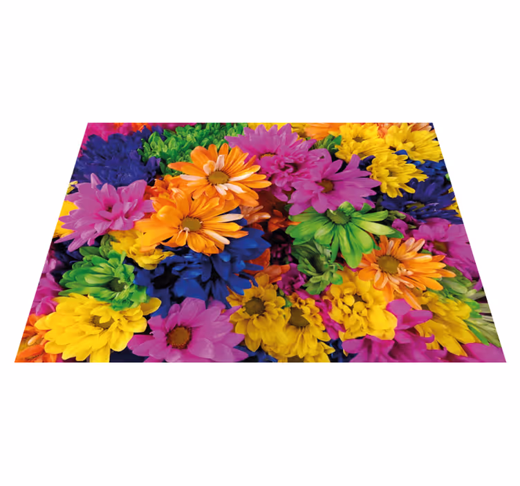Vinyl teppich blumen buntes blumendesign - TenStickers