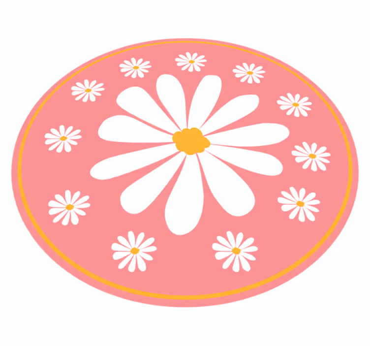 Vinyl teppich blumen pinkes blumenarrangement - TenStickers
