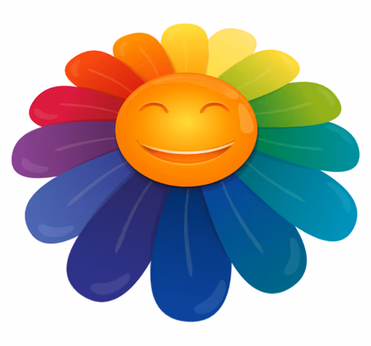 Vinyl Teppich kindlich smiley-blumendruck - TenStickers