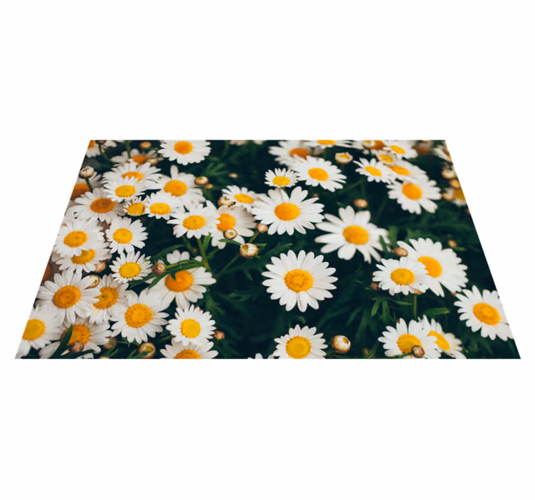 Vinyl Teppich Blumen gänseblümchen-blumendruck - TenStickers