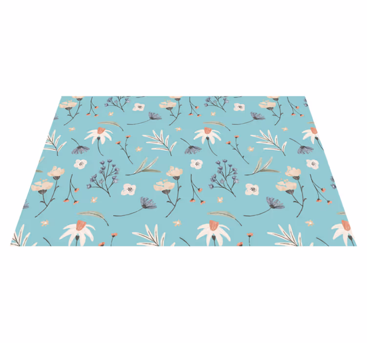 Vinyl Teppich Blumen blühende blumenmuster - TenStickers