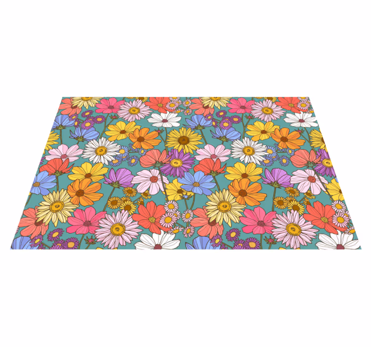 Vinylteppich Blumen Viele verschiedene blumen - TenStickers