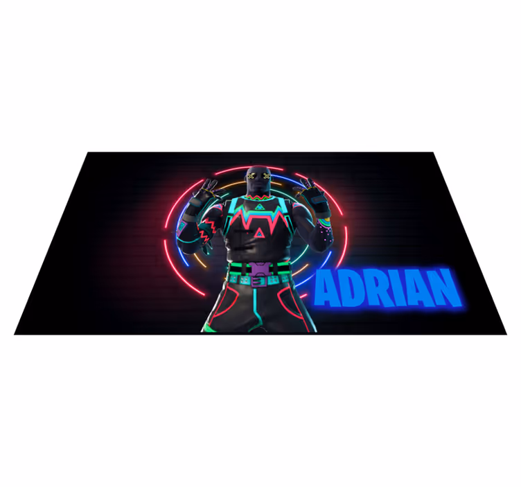 Vinyl Teppich mit Namen neon-zeichenanzeige - TenStickers