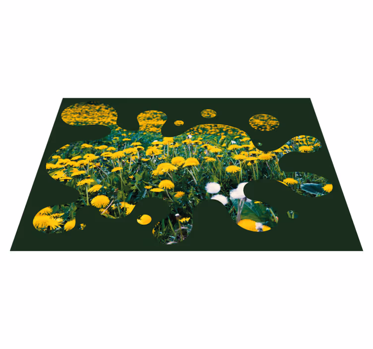 Vinyl Teppich Blumen löwenzahnfeld - TenStickers