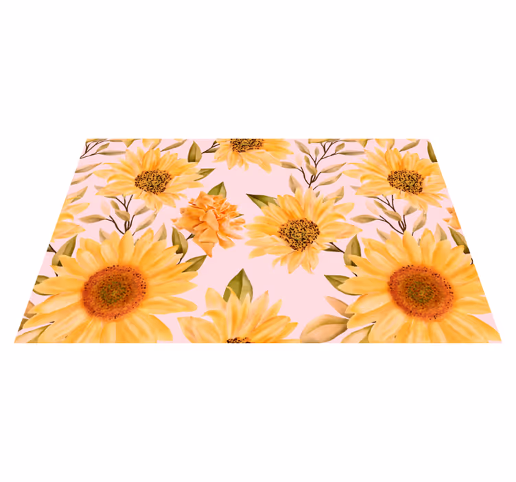 Vinyl teppich blumen sonnenblumen konzept - TenStickers