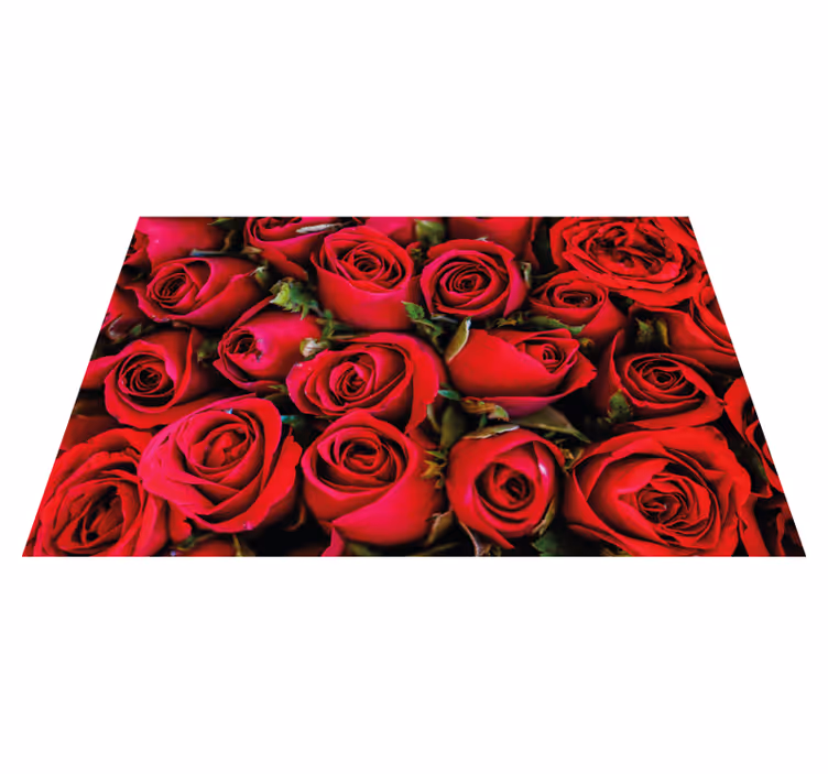 Vinyl teppich blumen rosenstrauß - TenStickers