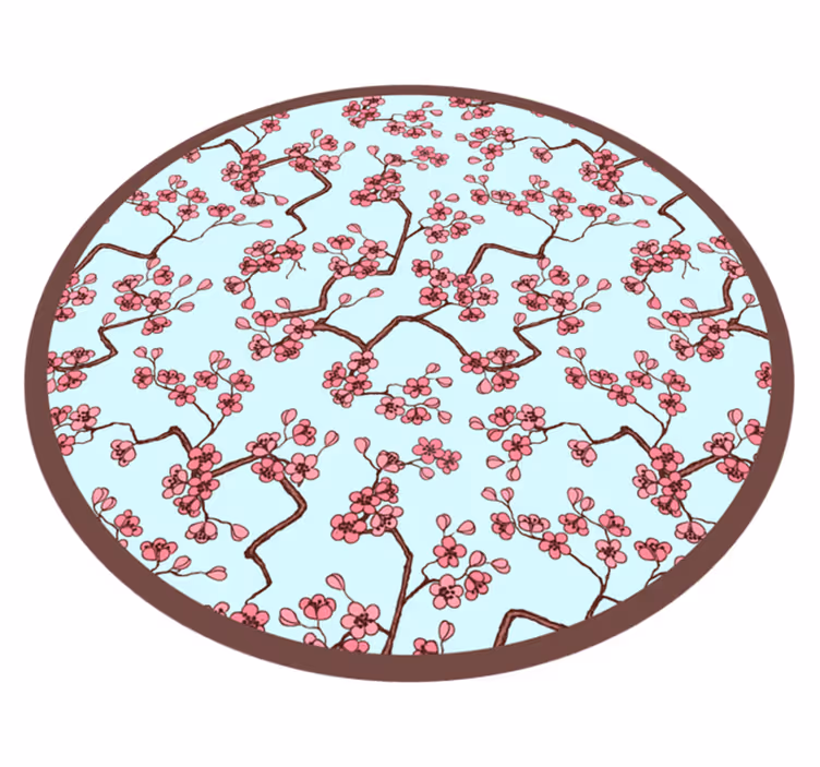 Vinyl Teppich Blumen kirschblütenmuster - TenStickers