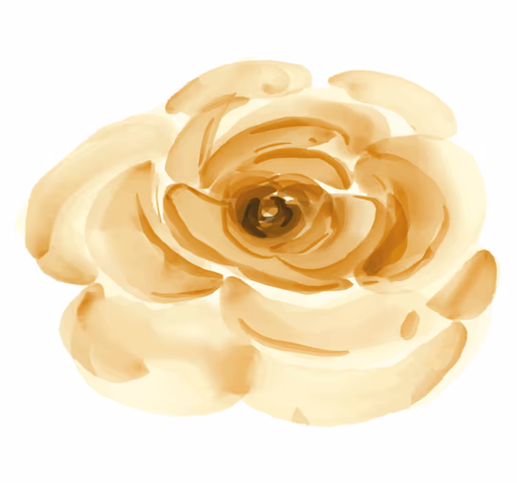 Vinyl teppich blumen in sanftem beigeroas - TenStickers