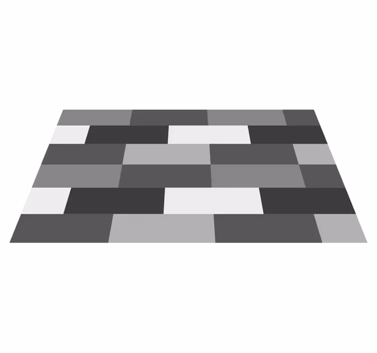 Vinyl Teppich Badezimmer monochromes blocklayout - TenStickers