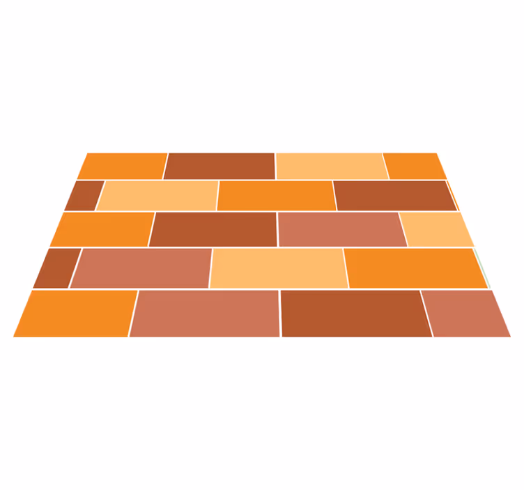 Vinyl Teppich Badezimmer buntes ziegel-layout - TenStickers