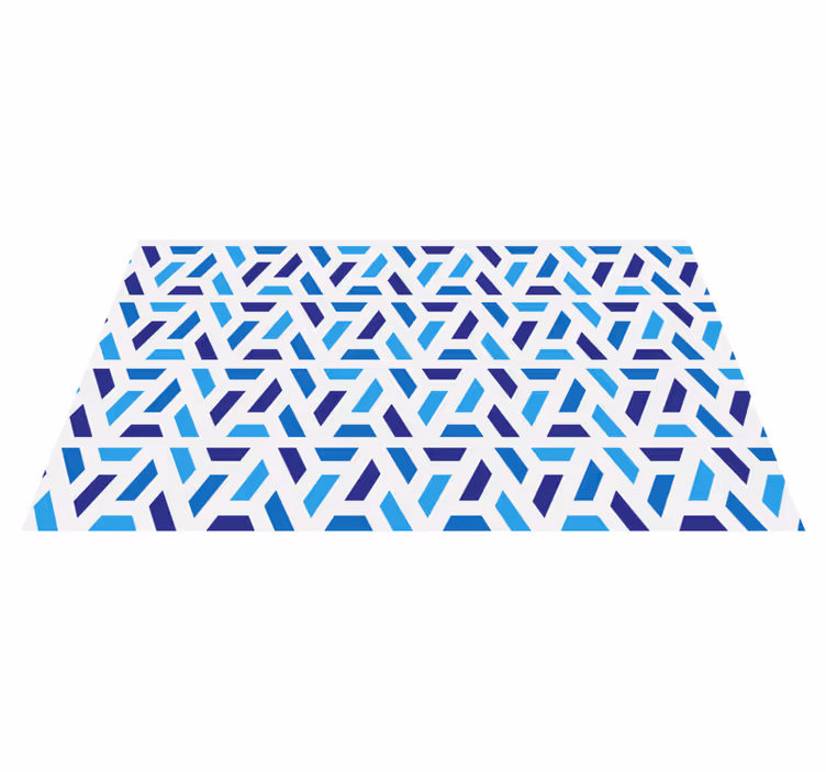 Vinyl Teppich geometrisch blau gemusterte formen - TenStickers