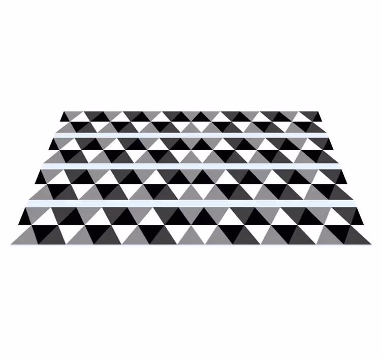 Vinyl Teppich geometrisch graues dreieckmuster - TenStickers