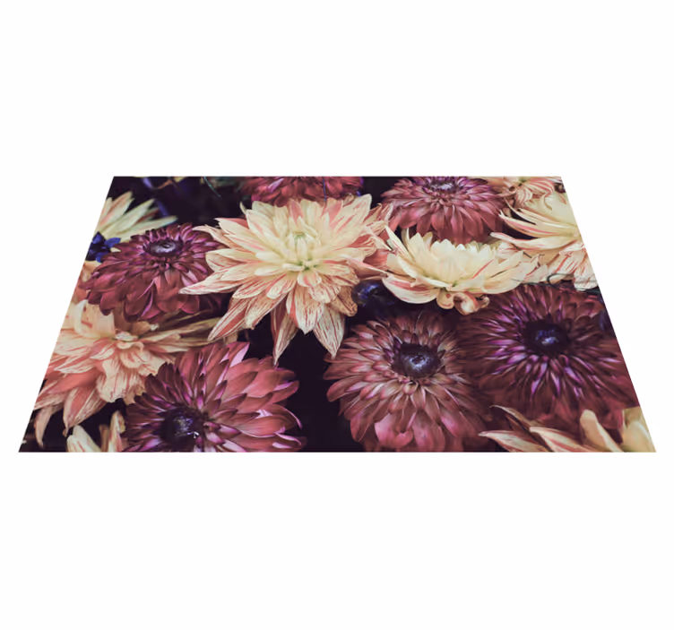 Vinyl Teppich Blumen blühende dahlien - TenStickers