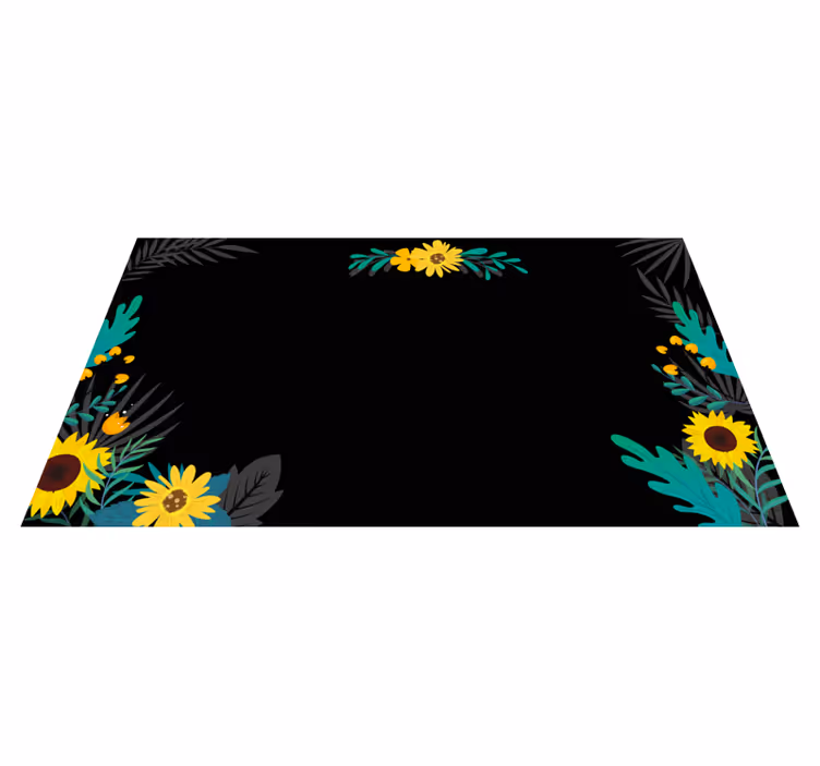 Vinyl Teppich Blumen leuchtende blumenpracht - TenStickers