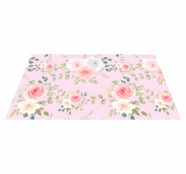 Vinyl teppich blumen anmutige blüte - TenStickers