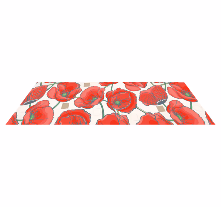 Vinyl Teppich Blumen purpurrote blüten-raffinesse - TenStickers
