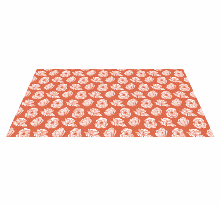 Vinyl Teppich Blumen florales element - TenStickers