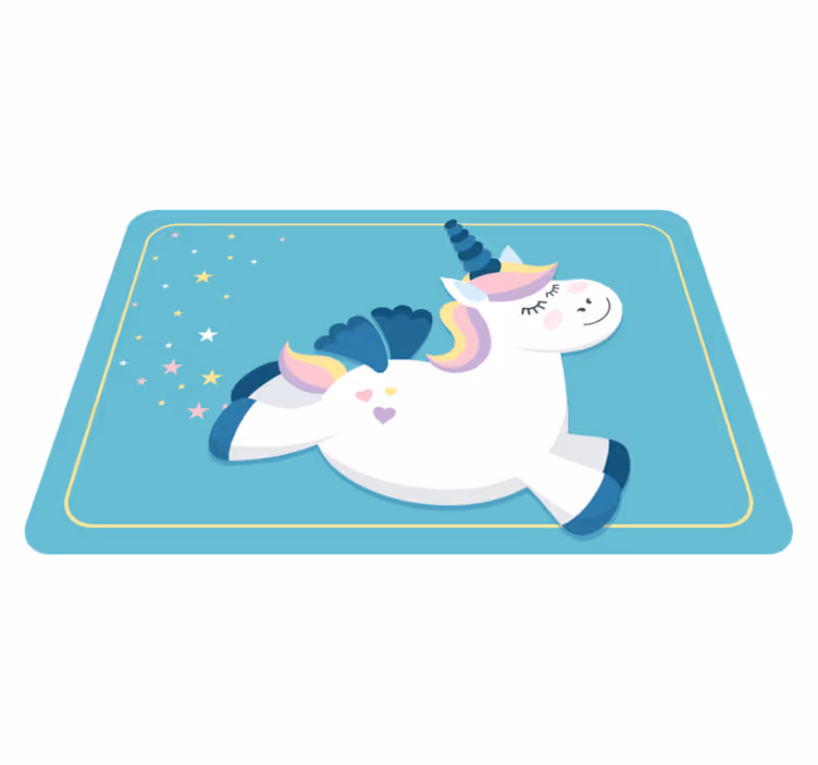 Vinyl Teppich Kinderzimmer süßer einhorn-galopp - TenStickers
