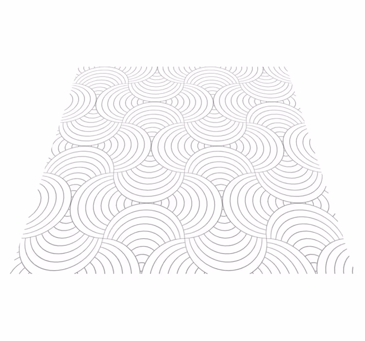 Vinyl Teppich minimalistisch geschwungenes linienmuster - TenStickers