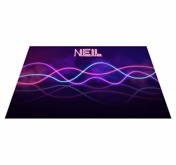 Vinyl Teppich mit Namen neonlichtanzeige - TenStickers